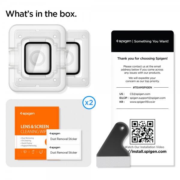Spigen Apple Watch 44mm Skärmskydd ProFlex EZ Fit 2-pack