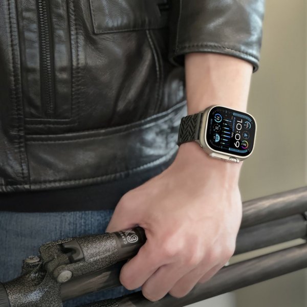 Just Mobile Apple Watch 44/45/46mm/Apple Watch Ultra Armband Kolfiber