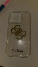 Guess iPhone 14 Pro Skal Full Glitter Transparent