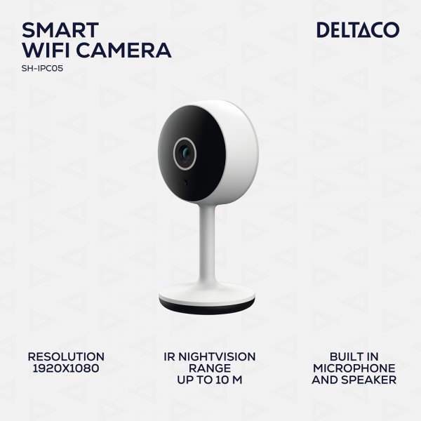 Deltaco Smart Home WiFi-kamera med Rörelsedetektion