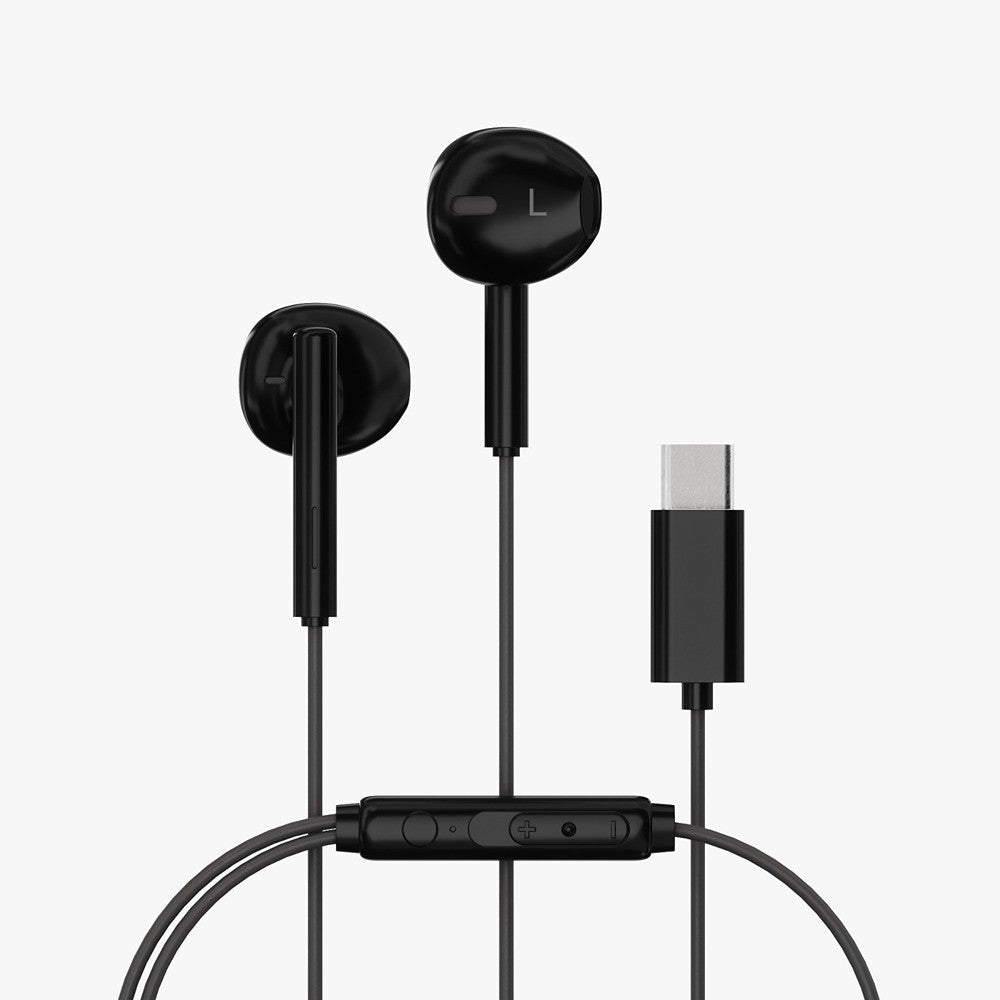 X2O Trådade Hörlurar USB-C Capsule 1.2m Svart