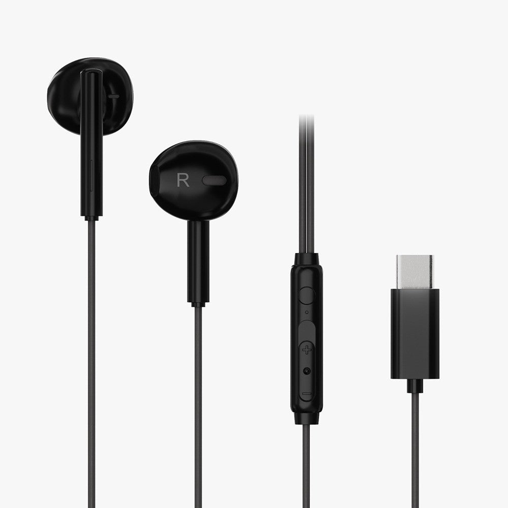 X2O Trådade Hörlurar USB-C Capsule 1.2m Svart