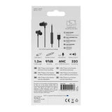 X2O Trådade Hörlurar USB-C Silicone In-Ear ANC 1.2m Svart