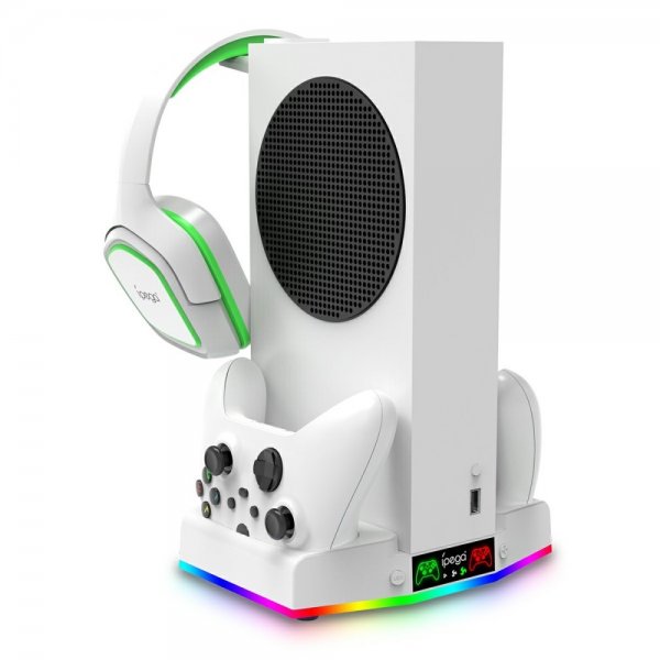 Ipega Xbox Series S Dockningsstation med fläkt och headset-hållare