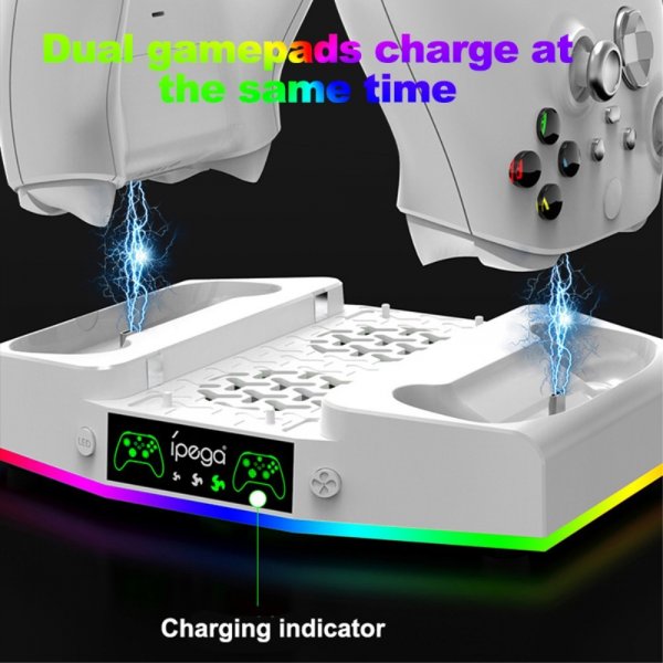 Ipega Xbox Series S Dockningsstation med fläkt och headset-hållare