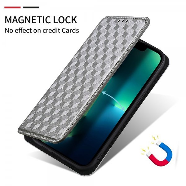 Xiaomi 12/12X Fodral Rombmönster Silver