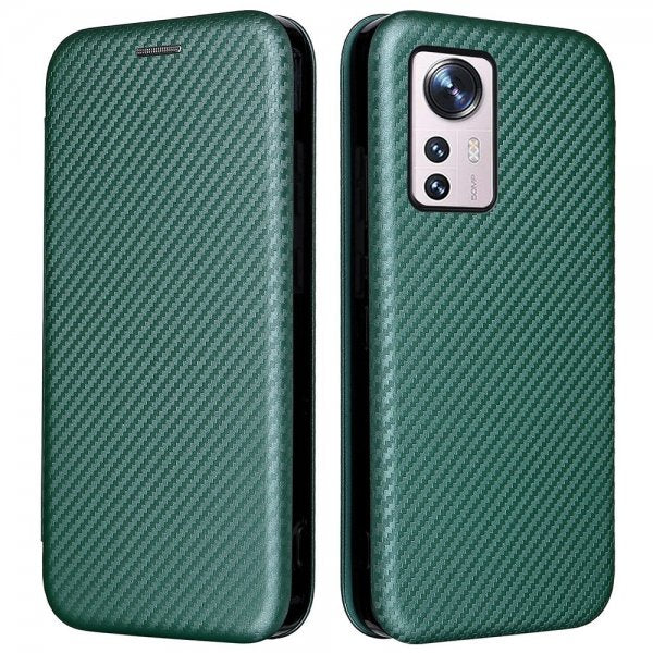 Xiaomi 12 Pro Fodral Kolfibertextur Grön