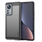 Mofi Xiaomi 12 Pro Skal Borstad Kolfibertextur Svart