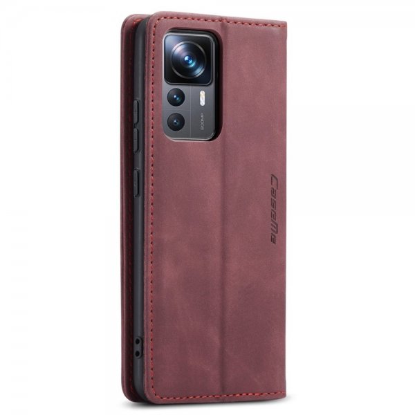 CaseMe Xiaomi 12T/12T Pro Fodral Retro Flip Röd