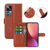 Xiaomi 12T/12T Pro Fodral med Stativ Brun