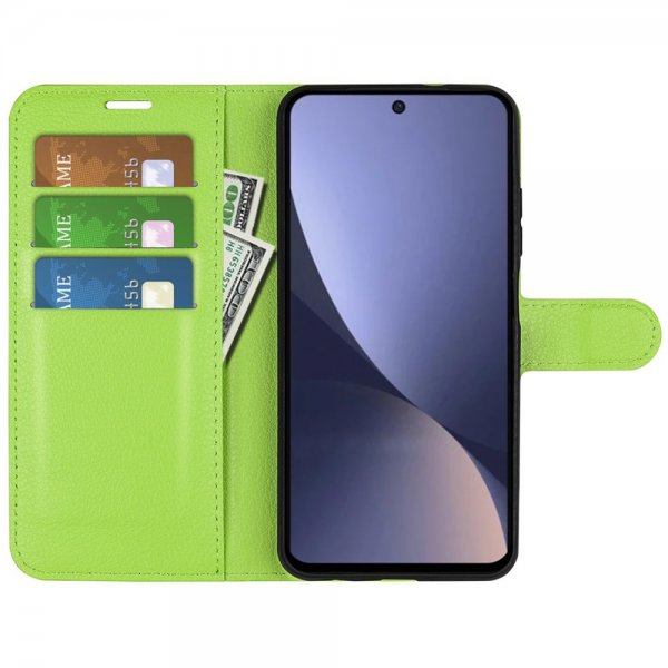 Xiaomi 13 Fodral Litchi Grön
