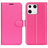 Xiaomi 13 Fodral Litchi Magenta