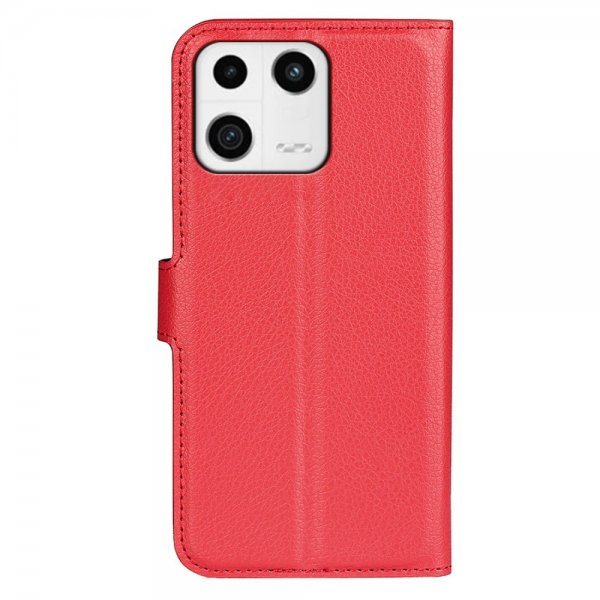 Xiaomi 13 Fodral Litchi Röd