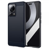 Mofi Xiaomi 13 Lite Skal Borstad Kolfibertextur Blå