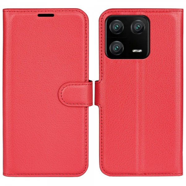 Xiaomi 13 Pro Fodral Litchi Röd