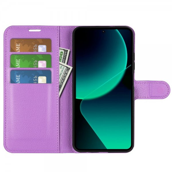 Xiaomi 13T/13T Pro Fodral Litchi Lila