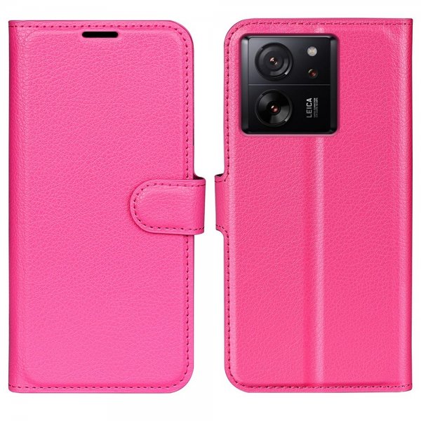 Xiaomi 13T/13T Pro Fodral Litchi Magenta