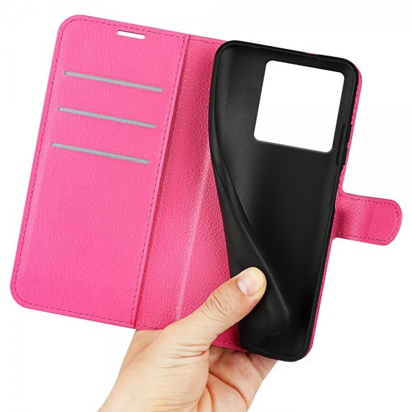 Xiaomi 13T/13T Pro Fodral Litchi Magenta