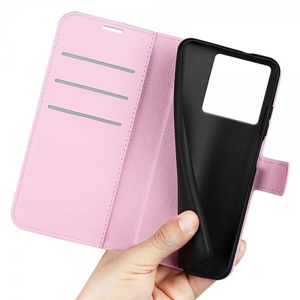 Xiaomi 13T/13T Pro Fodral Litchi Rosa