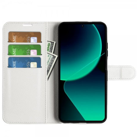 Xiaomi 13T/13T Pro Fodral Litchi Vit
