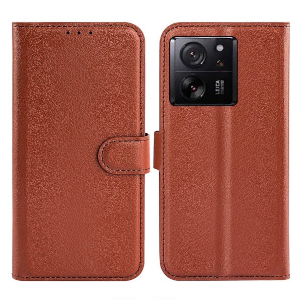 Xiaomi 13T/13T Pro Fodral med Stativ Brun