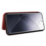 Xiaomi 14 Fodral Kolfibertextur Brun