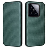 Xiaomi 14 Fodral Kolfibertextur Grön