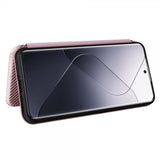 Xiaomi 14 Fodral Kolfibertextur Roseguld