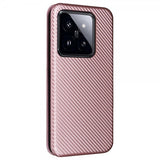 Xiaomi 14 Fodral Kolfibertextur Roseguld