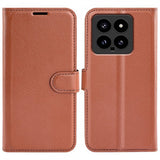 Xiaomi 14 Fodral Litchi Brun