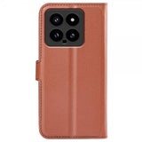 Xiaomi 14 Fodral Litchi Brun
