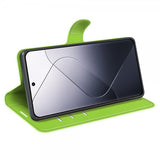 Xiaomi 14 Fodral Litchi Grön