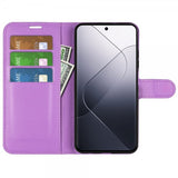 Xiaomi 14 Fodral Litchi Lila