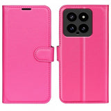 Xiaomi 14 Fodral Litchi Magenta