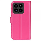 Xiaomi 14 Fodral Litchi Magenta