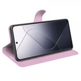 Xiaomi 14 Fodral Litchi Rosa