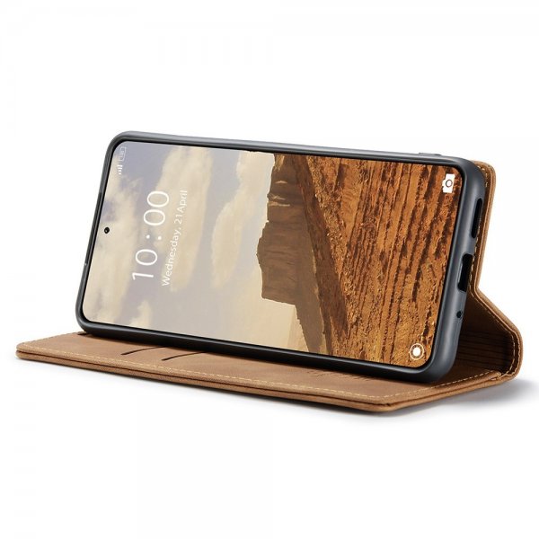 CaseMe Xiaomi 14 Fodral Retro Flip Brun