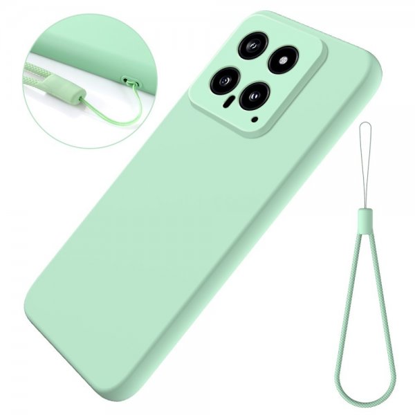 Xiaomi 14 Skal med Strap Silikon Grön