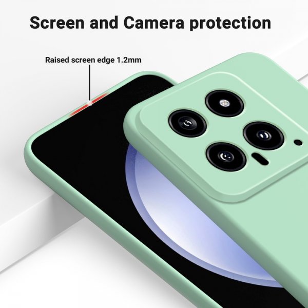 Xiaomi 14 Skal med Strap Silikon Grön