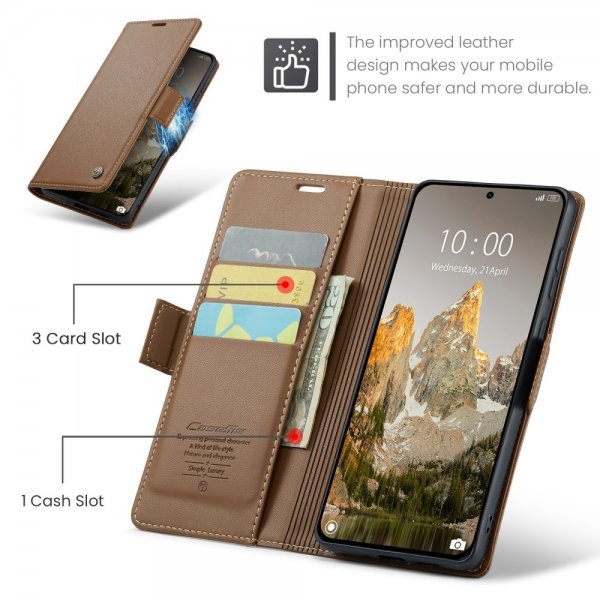 CaseMe Xiaomi 14T Fodral 023 Series Brun