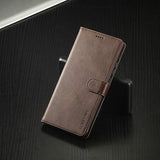 Lc.Imeeke Xiaomi 14T Fodral med Kortfack Stativfunktion Mörkbrun