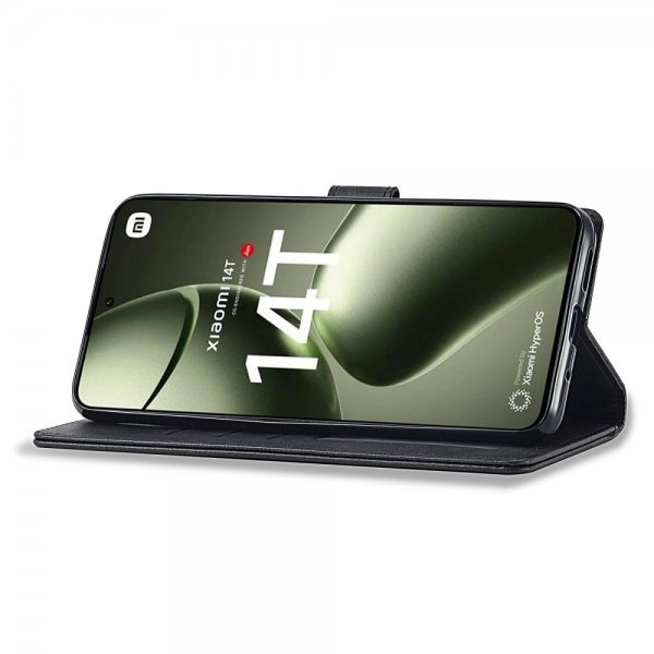 Lc.Imeeke Xiaomi 14T Fodral med Kortfack Stativfunktion Svart