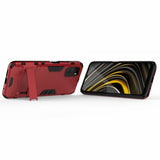 Xiaomi Poco M3 Skal Armor Stativfunktion Röd