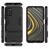 Xiaomi Poco M3 Skal Armor Stativfunktion Svart