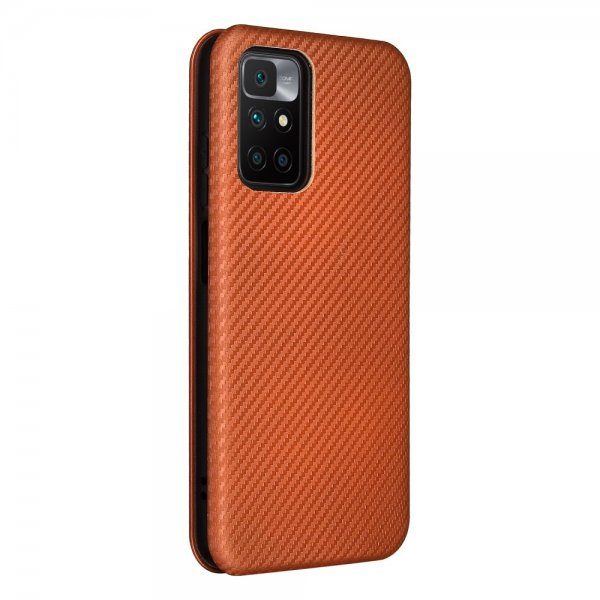Xiaomi Redmi 10 Fodral Kolfibertextur Brun