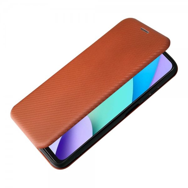 Xiaomi Redmi 10 Fodral Kolfibertextur Brun