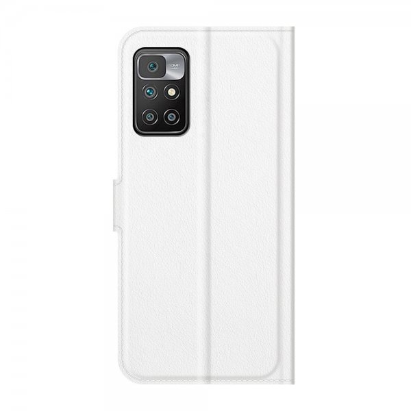 Xiaomi Redmi 10 Fodral Litchi Vit
