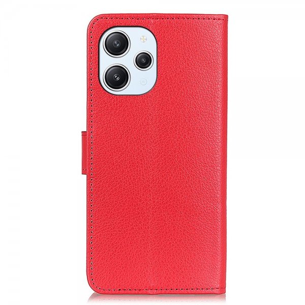 Xiaomi Redmi 12 Fodral Litchi Röd