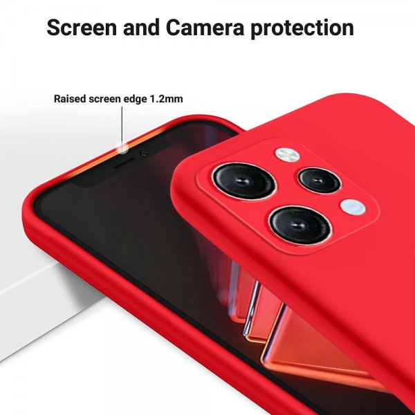 Xiaomi Redmi 12 Skal med Strap Silikon Röd