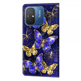Xiaomi Redmi 12C Fodral Motiv Gyllene Fjärilar